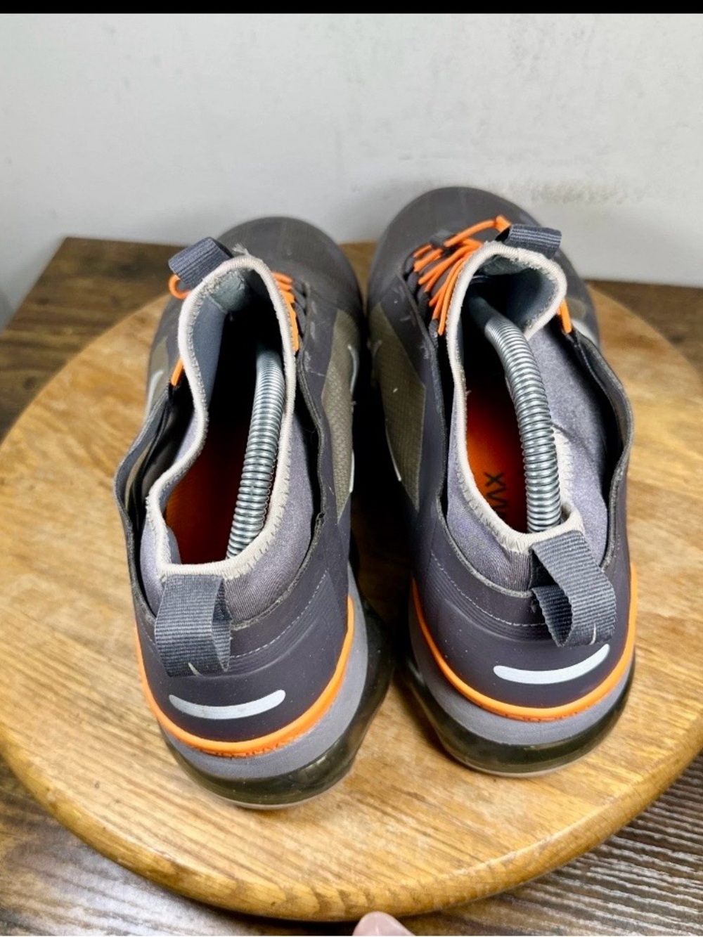 Nike Gray and Orange Low-Top Sneakers